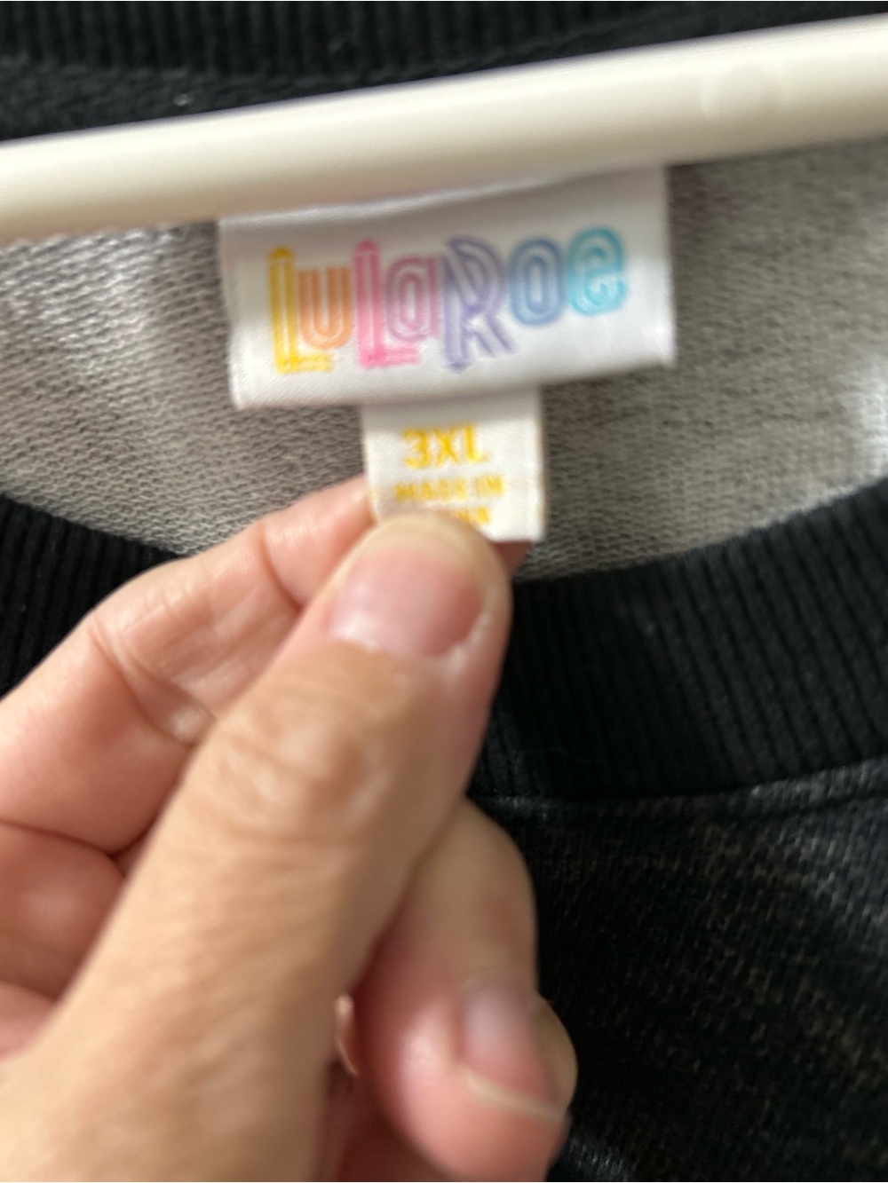 LuLaRoe Black Mineral-Washed Hallow queen
Sweatshirt - Picture 5 of 5